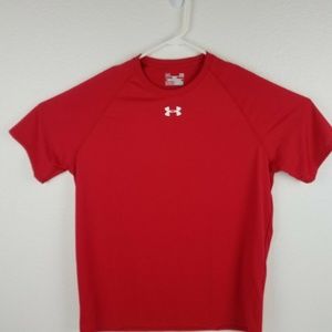Under Armour Men's Red Charged T-Shirt Loose Large